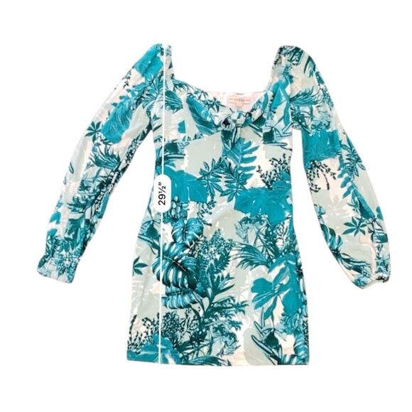 NEW Guess x Jennifer Lopez Green Stretchy Junglescape Mini Dress Extra Small - Picture 11 of 16